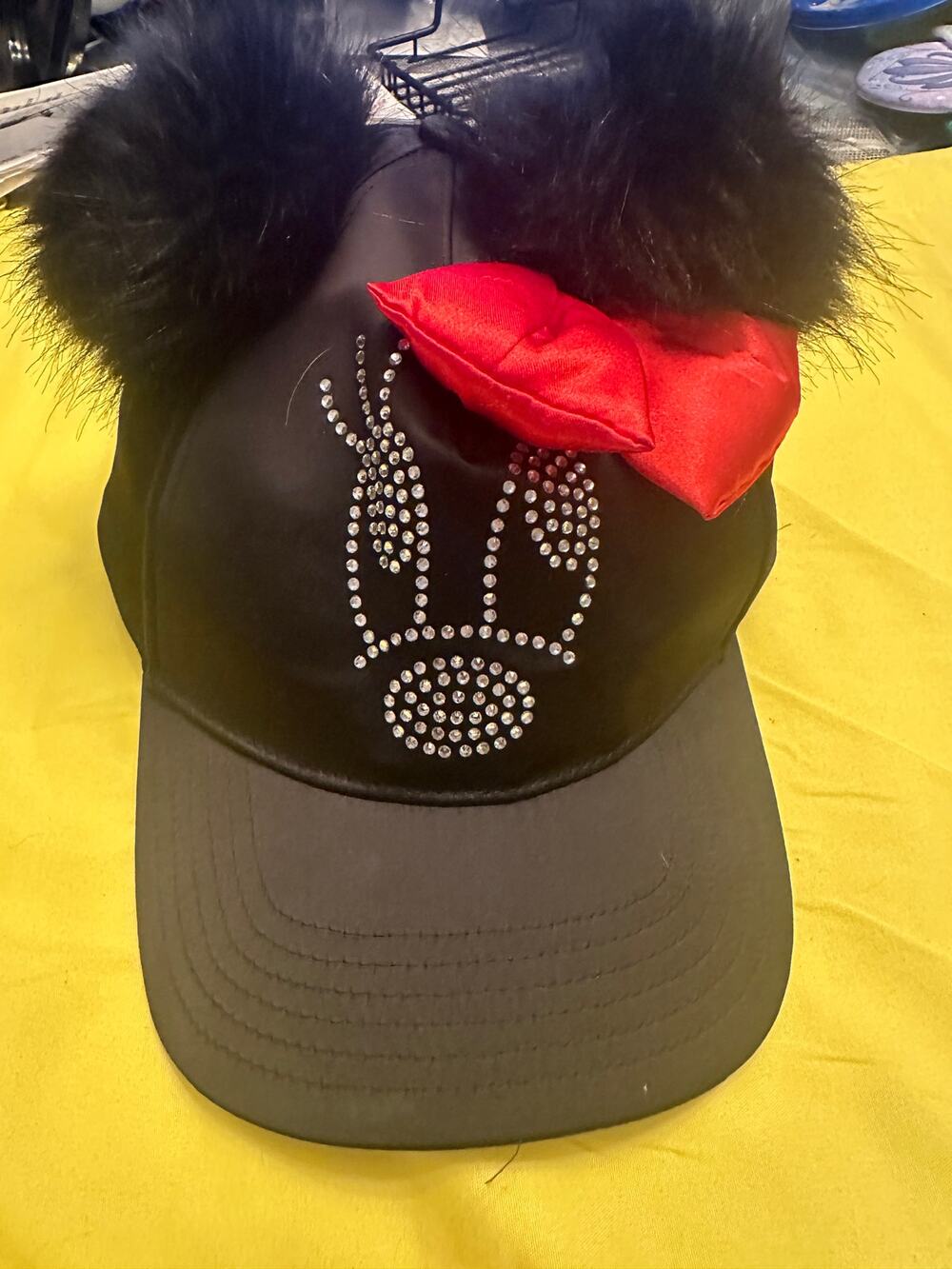 Disney Parks Minnie Mouse FaBOWlous Jeweled Rhinestone Youth Baseball Cap